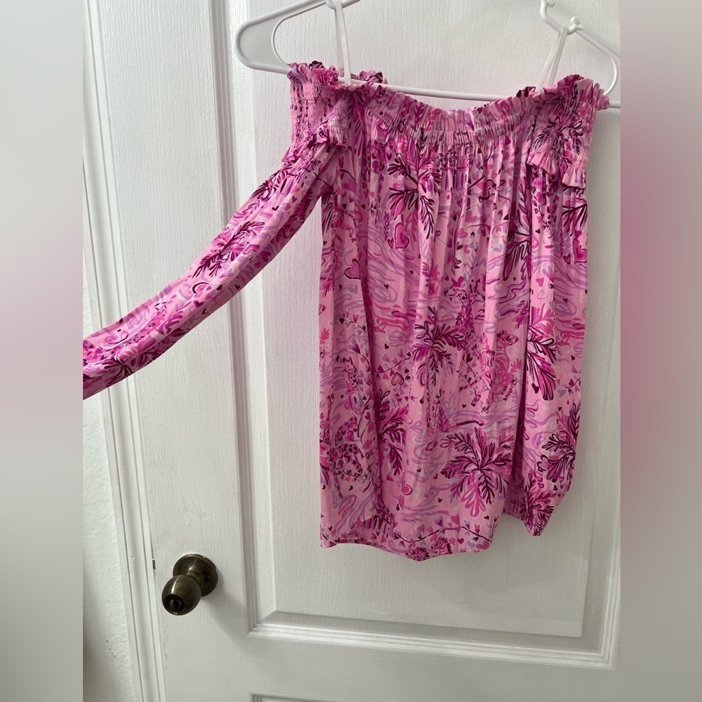 Lilly Pulitzer Ruffle Off the shoulder top (Size XXS) - Picture 10 of 12